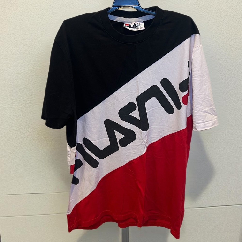 ILA Men’s Large Tri-Color Logo T-Shirt (Black/Red/White)